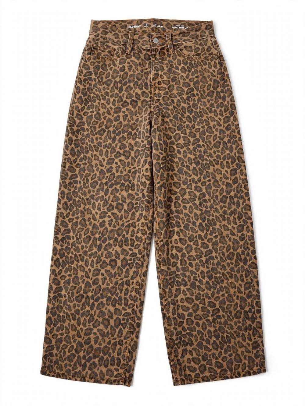 Old Navy Brown Leopard-Print Wide-Leg Chinos Bundle